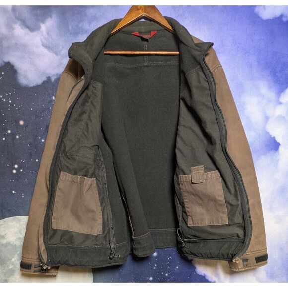 Tough Duck Brown Soft Shell Jacket Size XL Work Utility Chore Coat Outdoors - Picture 8 of 9